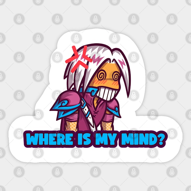 Where is my mind Sticker by YungBick